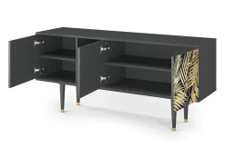 Clearance Mueble de TV - 150х69х41 cm - T5 - Jungle Vibes, Antracite Cinza antracite