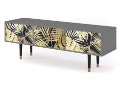 Móvel De Tv* Mueble de TV - 170х59х48 cm - T4 - Jungle Vibes, Cinza Cinzento
