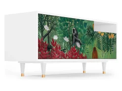 Outlet Mueble de TV - 125х56х41 cm - T7 - Jungles in Paris, Branco Bege
