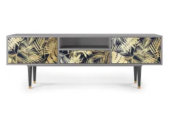 Móvel De Tv* Mueble de TV - 170х59х41 cm - T6 - Jungle Vibes, Cinza Cinzento