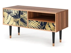 Móvel De Tv| Mueble de TV - 115х59х48 cm - T3 - Jungle Vibes, Nogueira Castanho
