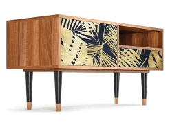 Móvel De Tv| Mueble de TV - 115х59х48 cm - T3 - Jungle Vibes, Nogueira Castanho