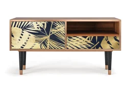 Móvel De Tv| Mueble de TV - 115х59х48 cm - T3 - Jungle Vibes, Nogueira Castanho