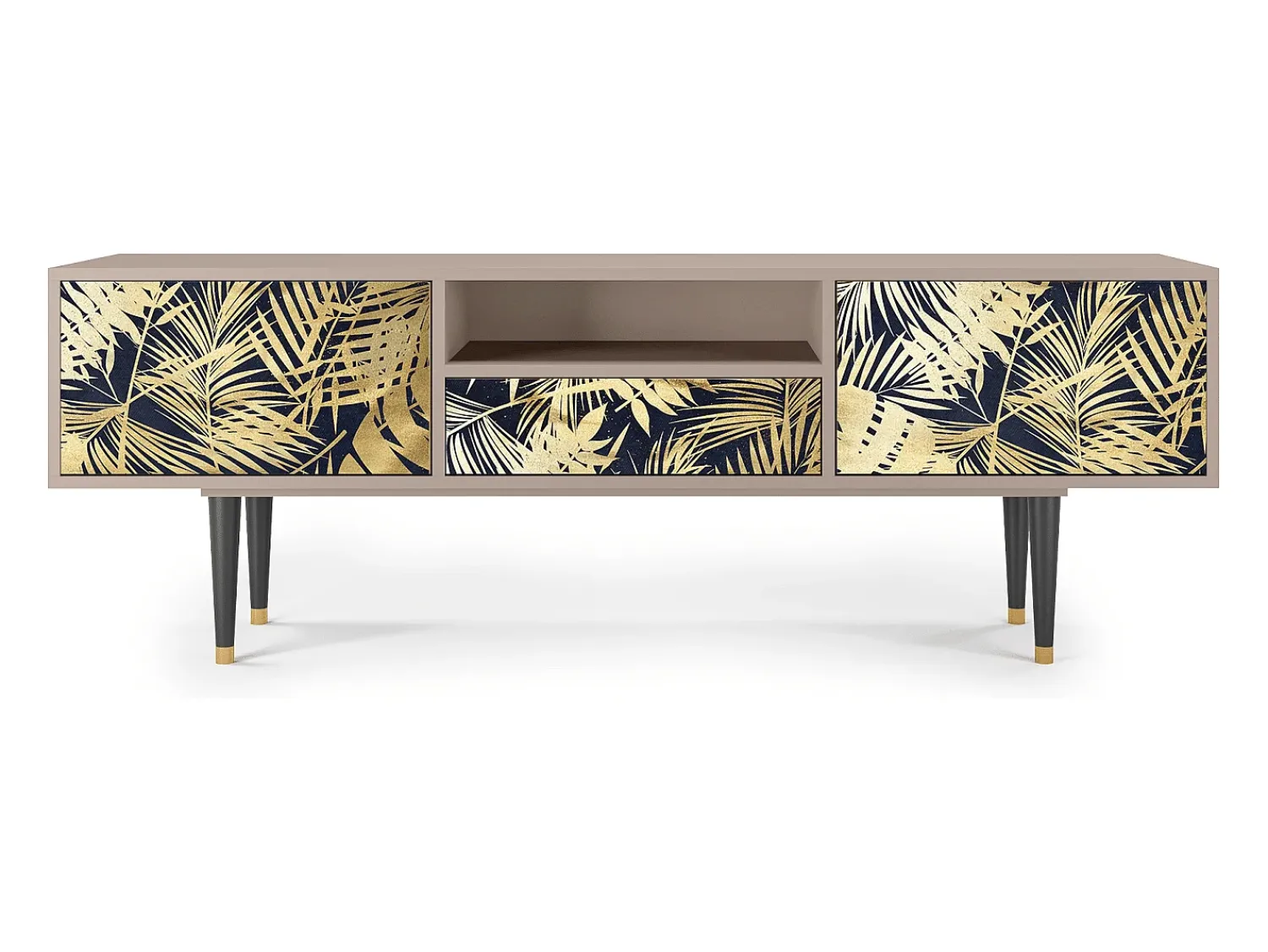 Móvel De Tv* Mueble de TV - 170х59х41 cm - T6 - Jungle Vibes, Latte Bege