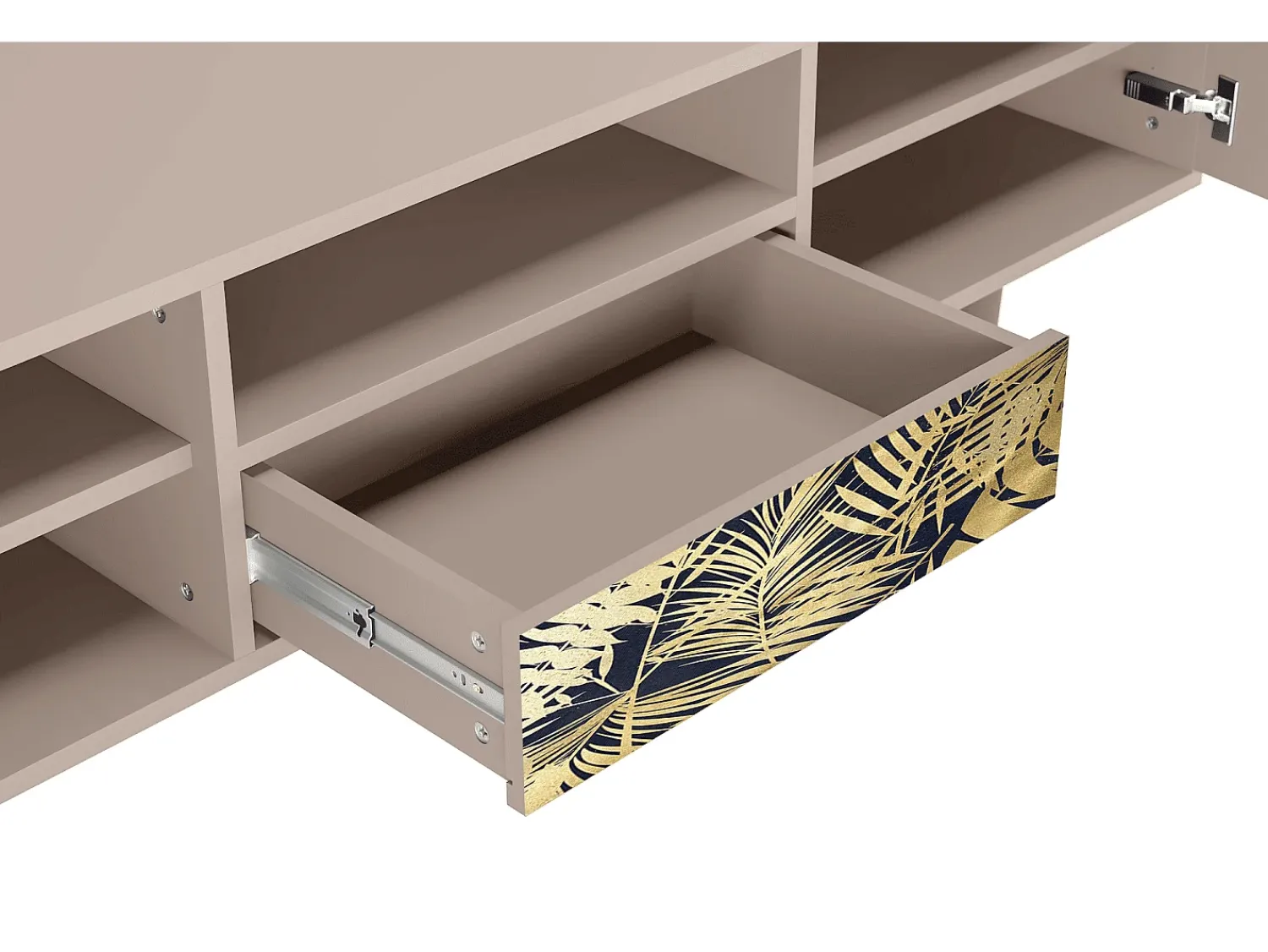 Móvel De Tv* Mueble de TV - 170х59х41 cm - T6 - Jungle Vibes, Latte Bege