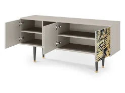 Móvel De Tv* Mueble de TV - 150х69х41 cm - T5 - Jungle Vibes, Areia Bege