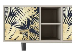 Móvel De Tv* Mueble de TV - 150х69х41 cm - T5 - Jungle Vibes, Areia Bege
