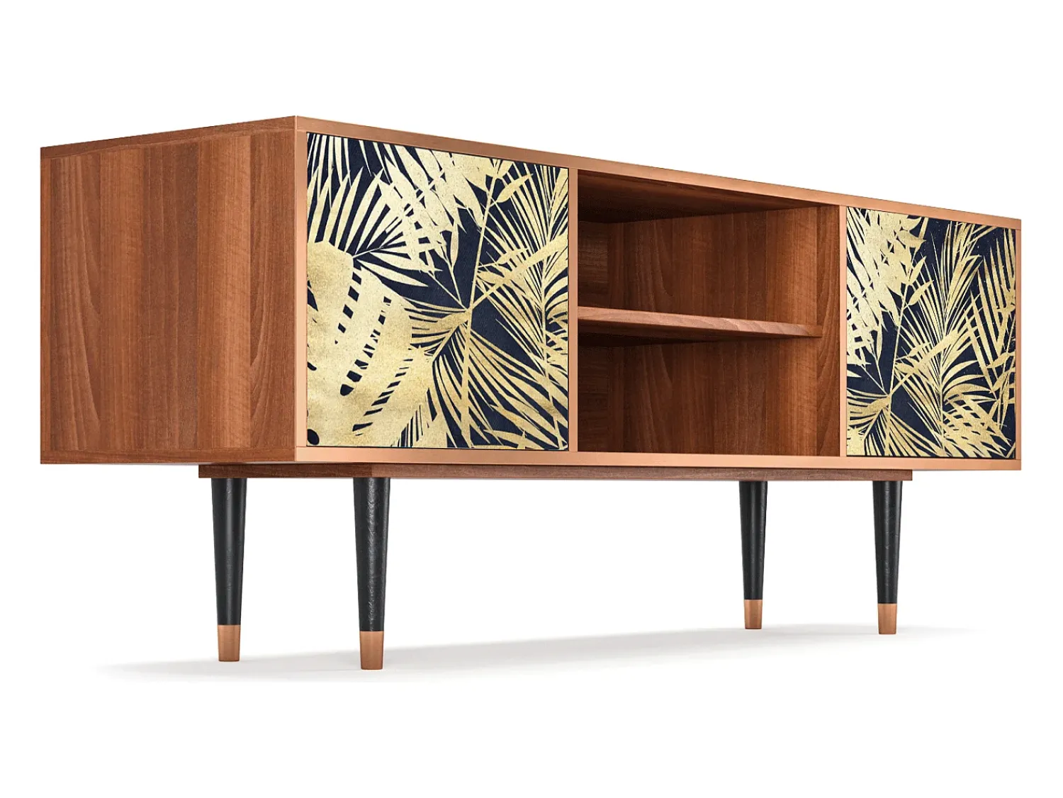 Móvel De Tv* Mueble de TV - 170х69х48 cm - T2 - Jungle Vibes, Nogueira Castanho
