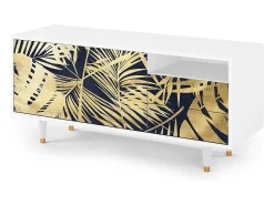 New Mueble de TV - 125х56х41 cm - T7 - Jungle Vibes, Branco Bege