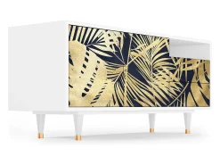 New Mueble de TV - 125х56х41 cm - T7 - Jungle Vibes, Branco Bege