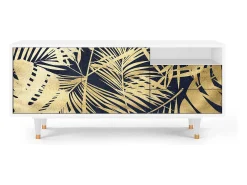 New Mueble de TV - 125х56х41 cm - T7 - Jungle Vibes, Branco Bege