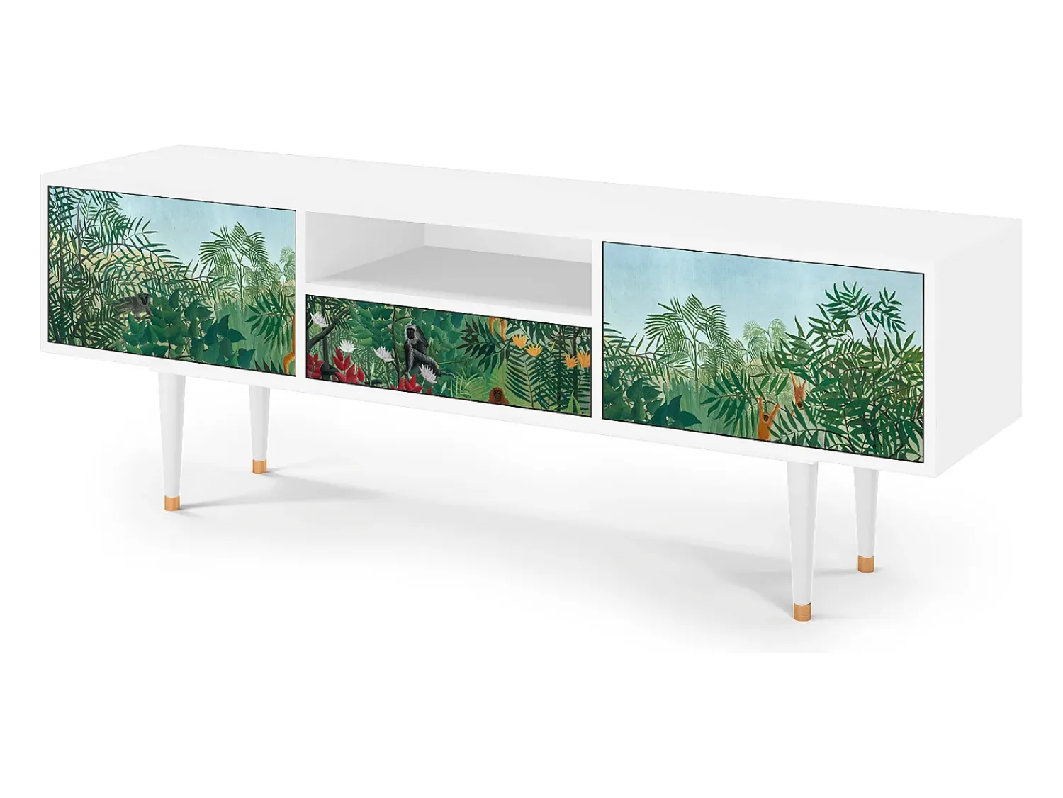 Best Mueble de TV - 170х59х41 cm - T6 - Jungles in Paris, Branco Bege