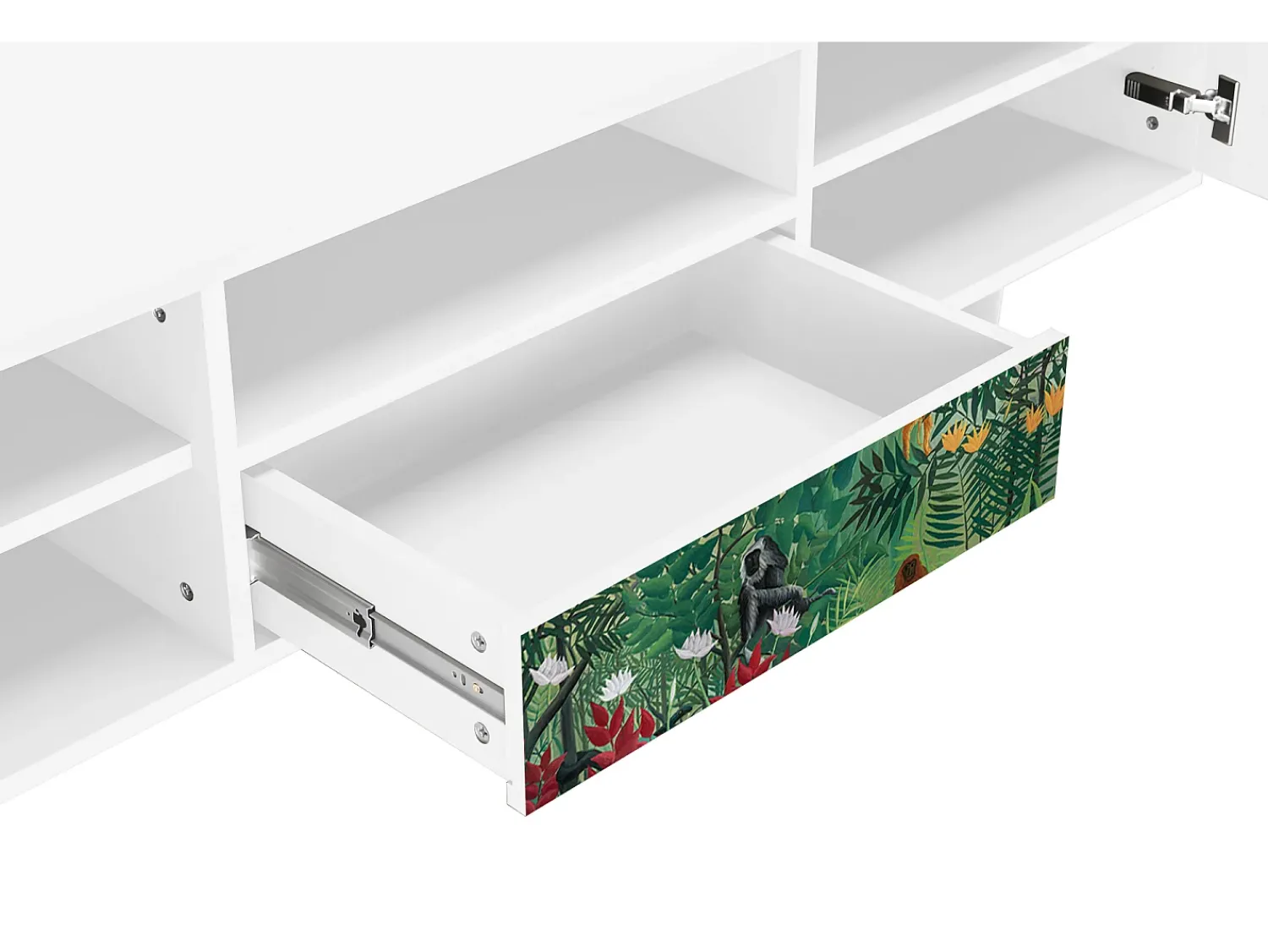 Best Mueble de TV - 170х59х41 cm - T6 - Jungles in Paris, Branco Bege