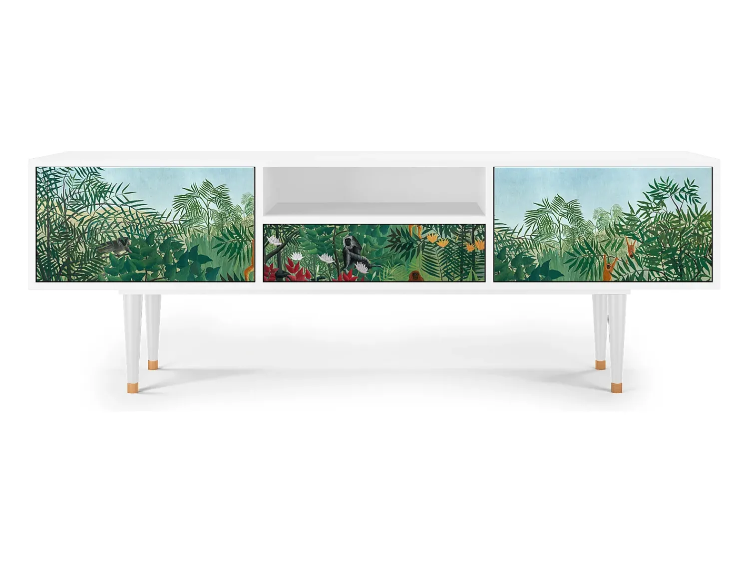 Best Mueble de TV - 170х59х41 cm - T6 - Jungles in Paris, Branco Bege