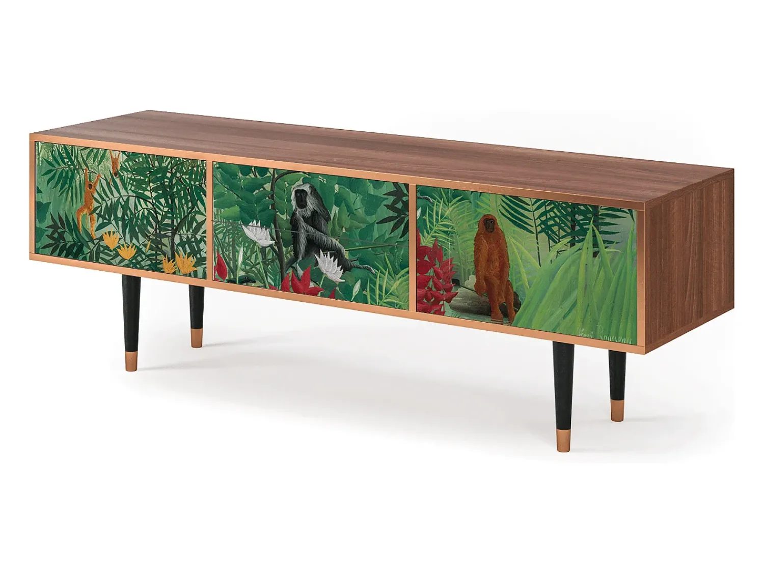 Mueble de TV - 170х59х48 cm - T4 - Jungles in Paris, Nogueira Castanho