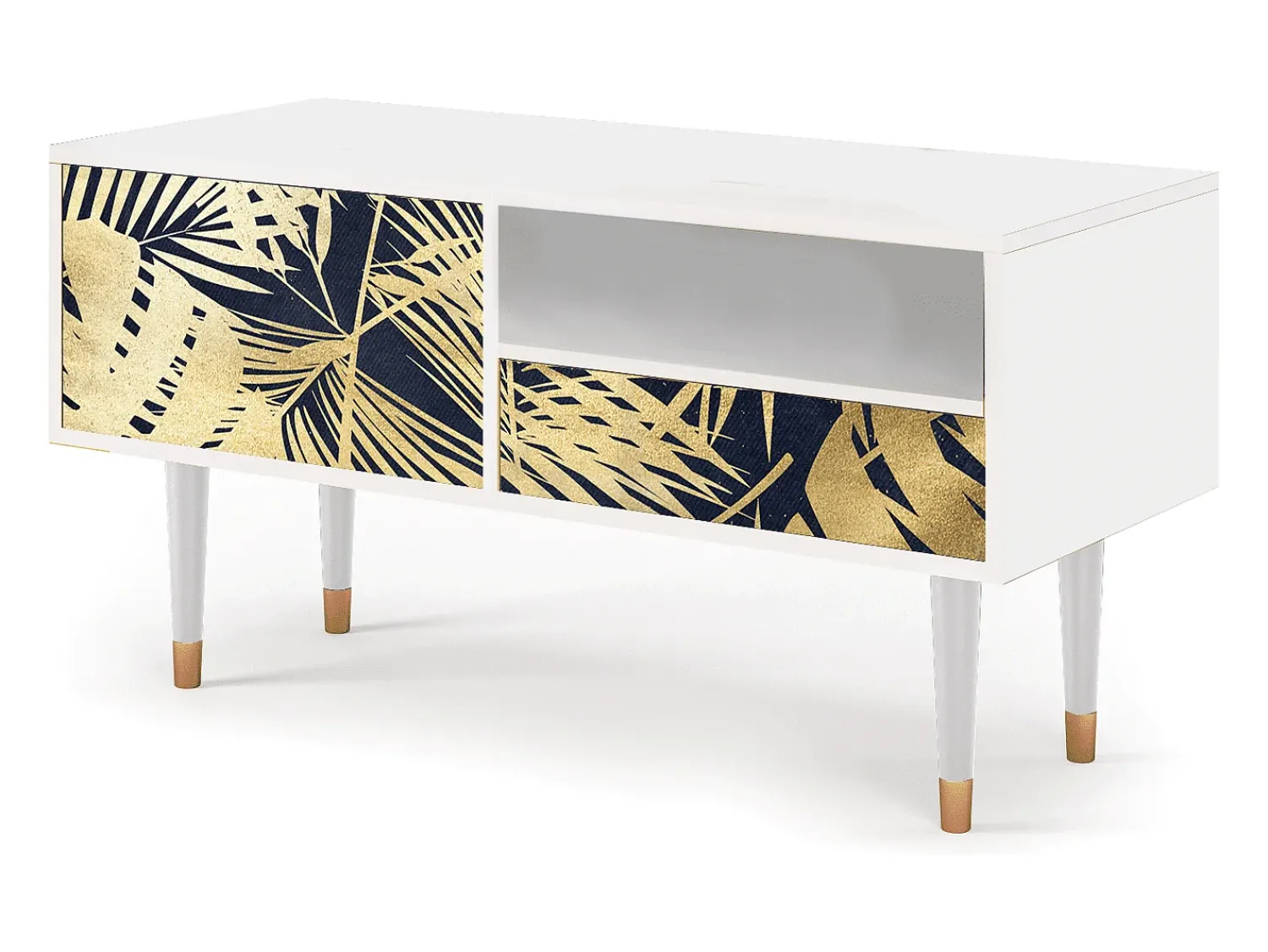 Mueble de TV - 115х59х48 cm - T3 - Jungle Vibes, Branco^ Móvel De Tv