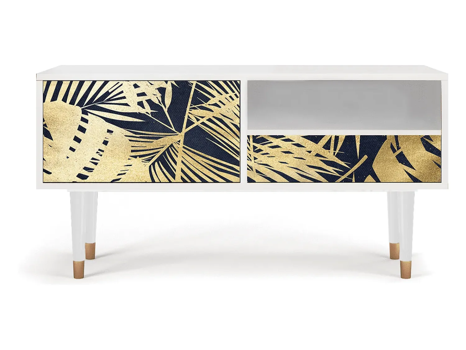 Mueble de TV - 115х59х48 cm - T3 - Jungle Vibes, Branco^ Móvel De Tv