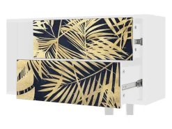 Móvel De Tv* Mueble de TV - 170х69х48 cm - T1 - Jungle Vibes, Branco Bege