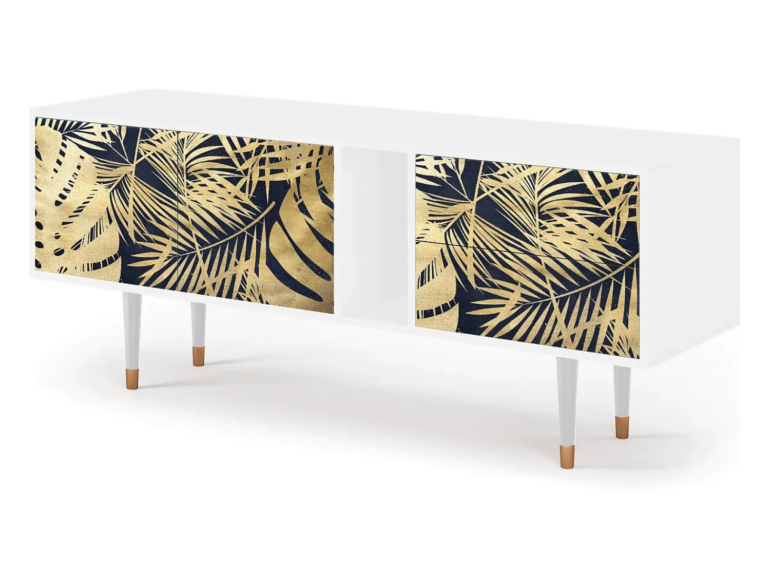 Móvel De Tv* Mueble de TV - 170х69х48 cm - T1 - Jungle Vibes, Branco Bege