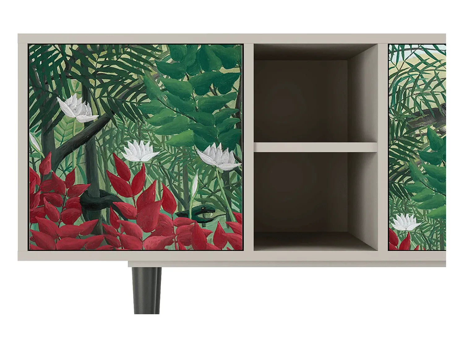 Móvel De Tv* Mueble de TV - 150х69х41 cm - T5 - Jungles in Paris, Areia Bege