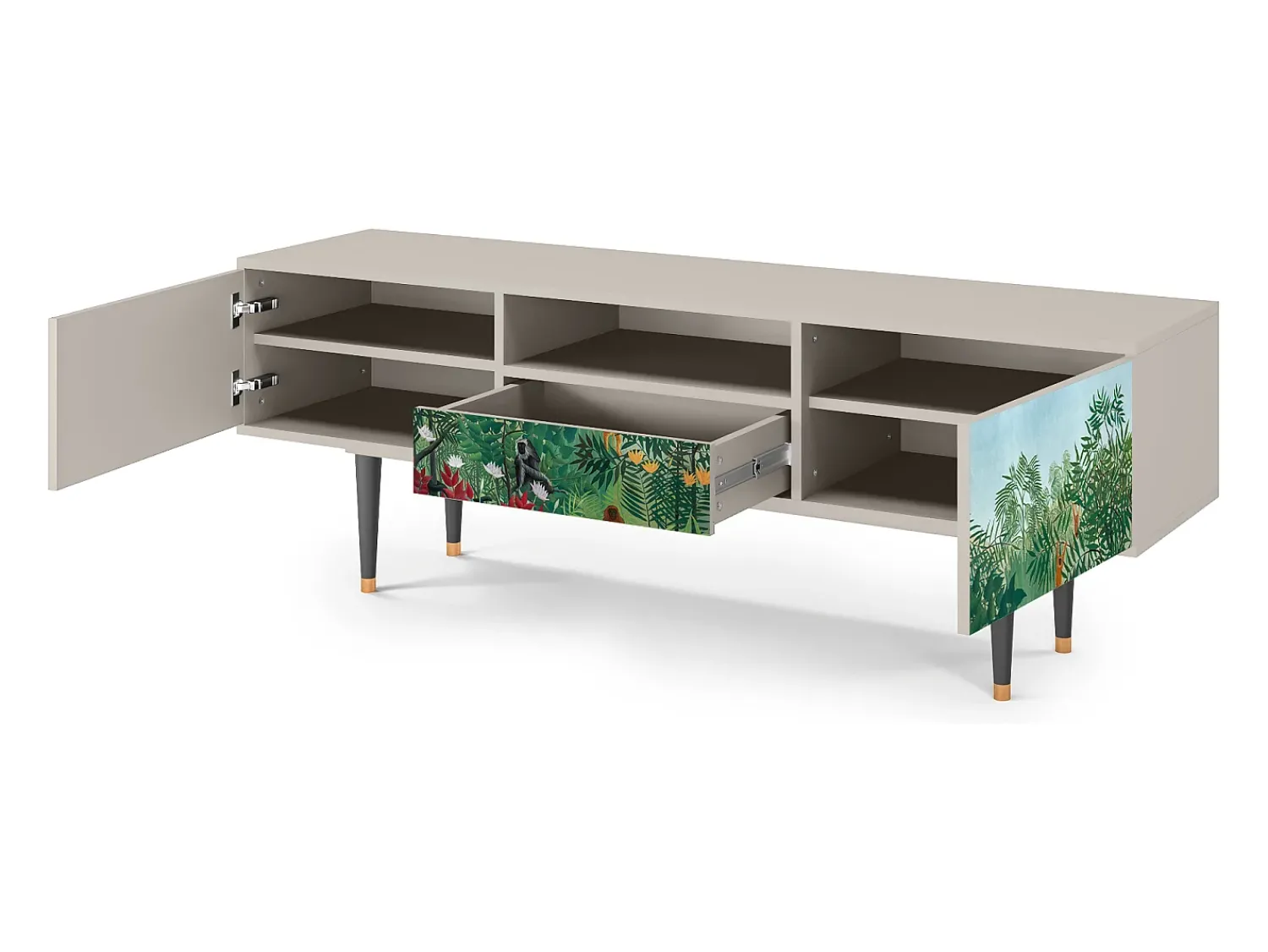 Mueble de TV - 170х59х41 cm - T6 - Jungles in Paris, Areia^ Móvel De Tv
