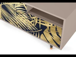 Móvel De Tv| Mueble de TV - 125х56х41 cm - T7 - Jungle Vibes, Latte Bege