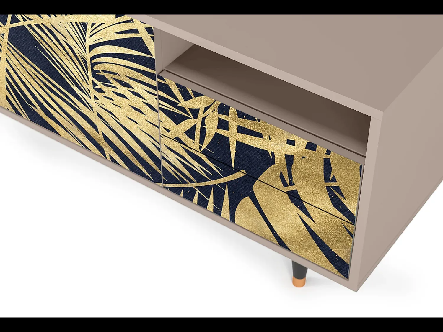 Móvel De Tv| Mueble de TV - 125х56х41 cm - T7 - Jungle Vibes, Latte Bege