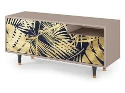 Móvel De Tv| Mueble de TV - 125х56х41 cm - T7 - Jungle Vibes, Latte Bege