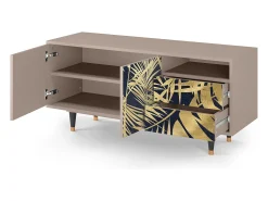 Móvel De Tv| Mueble de TV - 125х56х41 cm - T7 - Jungle Vibes, Latte Bege