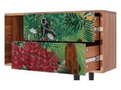 Móvel De Tv* Mueble de TV - 170х69х48 cm - T1 - Jungles in Paris, Nogueira Castanho