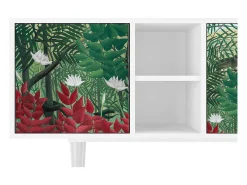 Discount Mueble de TV - 150х69х41 cm - T5 - Jungles in Paris, Branco Bege