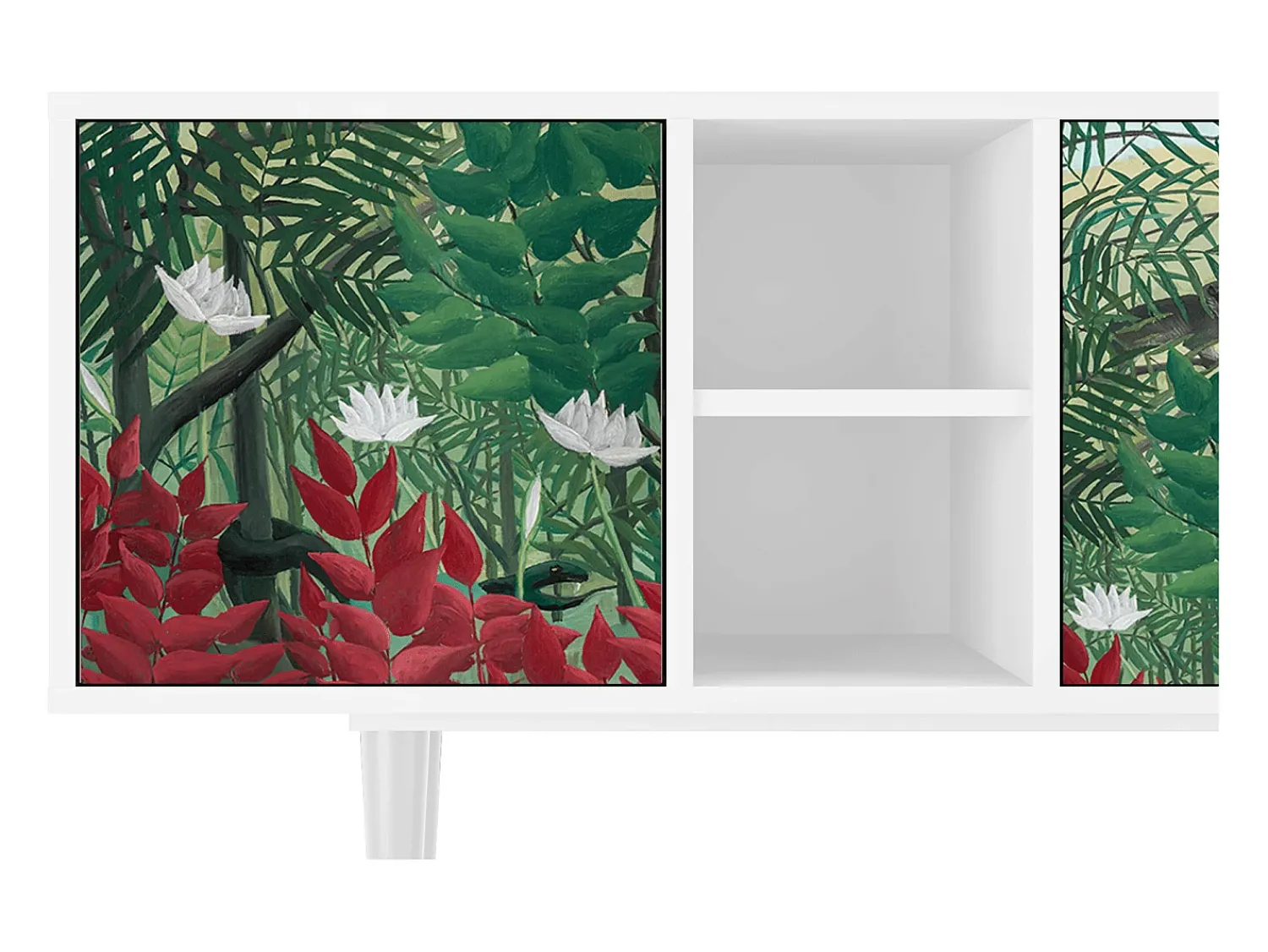 Discount Mueble de TV - 150х69х41 cm - T5 - Jungles in Paris, Branco Bege