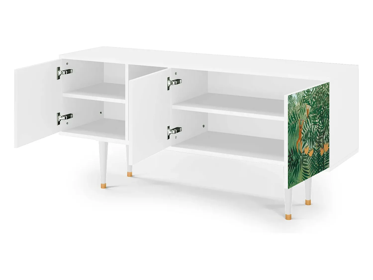 Discount Mueble de TV - 150х69х41 cm - T5 - Jungles in Paris, Branco Bege
