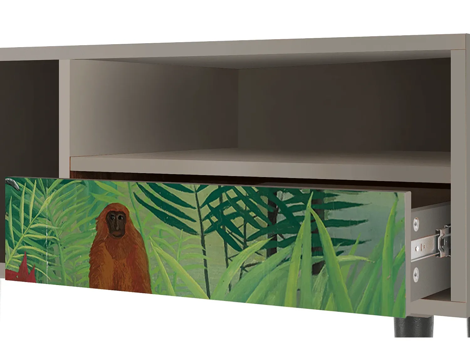 Móvel De Tv| Mueble de TV - 115х59х48 cm - T3 - Jungles in Paris, Areia Bege