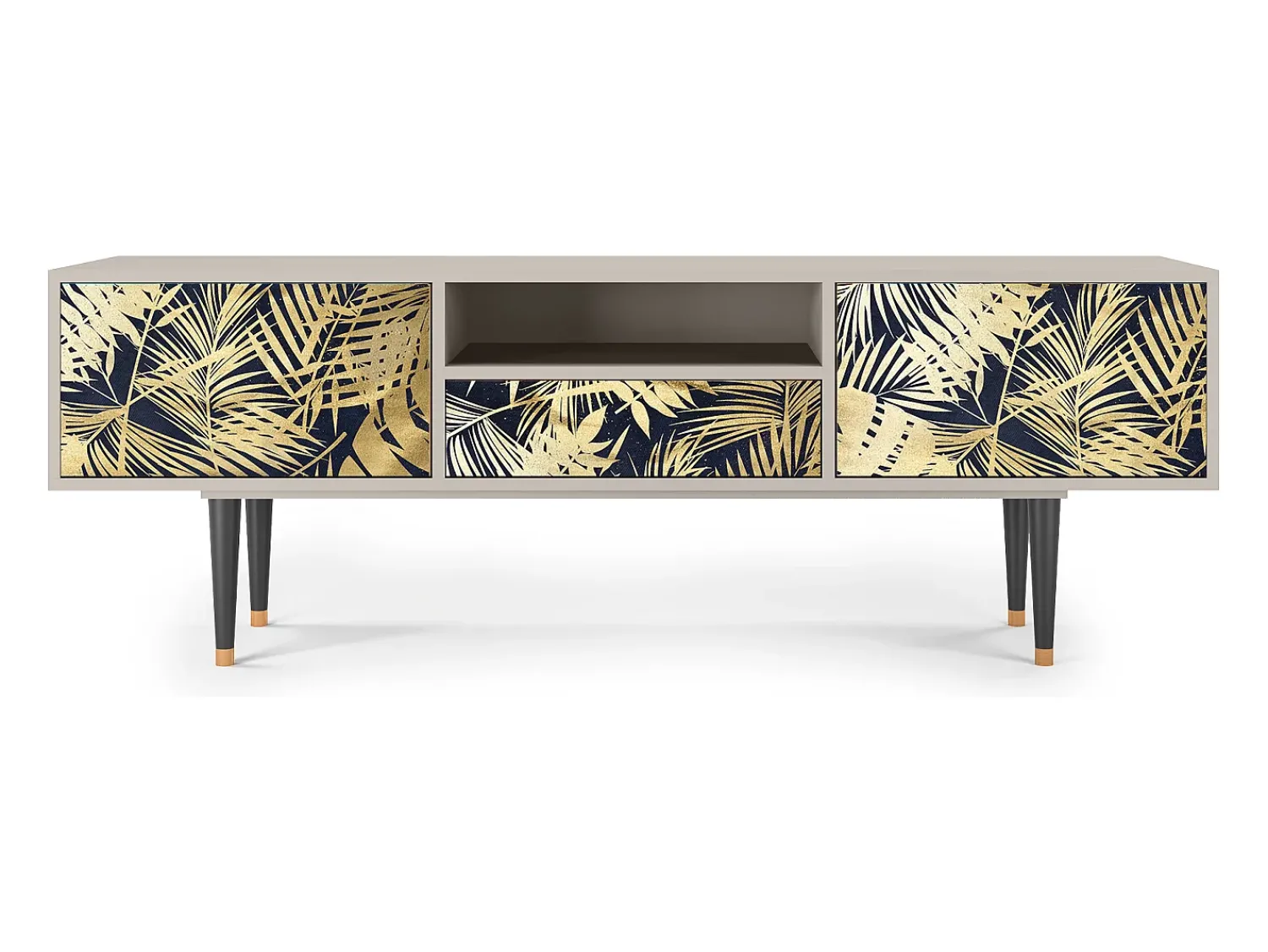 Móvel De Tv| Mueble de TV - 170х59х41 cm - T6 - Jungle Vibes, Areia Bege