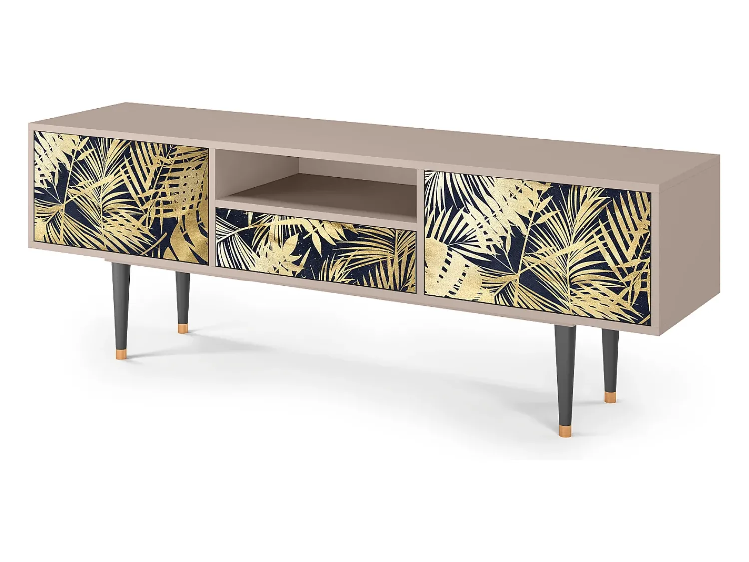 Móvel De Tv| Mueble de TV - 170х59х41 cm - T6 - Jungle Vibes, Areia Bege