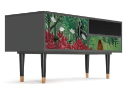 Mueble de TV - 115х59х48 cm - T3 - Jungles in Paris, Antracite^ Móvel De Tv