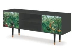 Móvel De Tv* Mueble de TV - 170х69х48 cm - T2 - Jungles in Paris, Antracite Cinza antracite