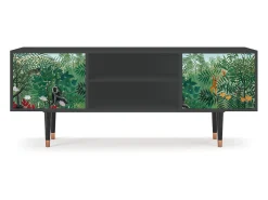 Móvel De Tv* Mueble de TV - 170х69х48 cm - T2 - Jungles in Paris, Antracite Cinza antracite