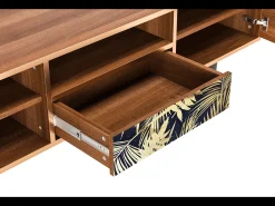 Móvel De Tv| Mueble de TV - 170х59х41 cm - T6 - Jungle Vibes, Nogueira Castanho