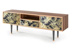 Móvel De Tv| Mueble de TV - 170х59х41 cm - T6 - Jungle Vibes, Nogueira Castanho