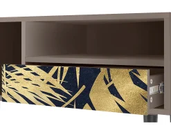 Móvel De Tv* Mueble de TV - 115х59х48 cm - T3 - Jungle Vibes, Latte Bege
