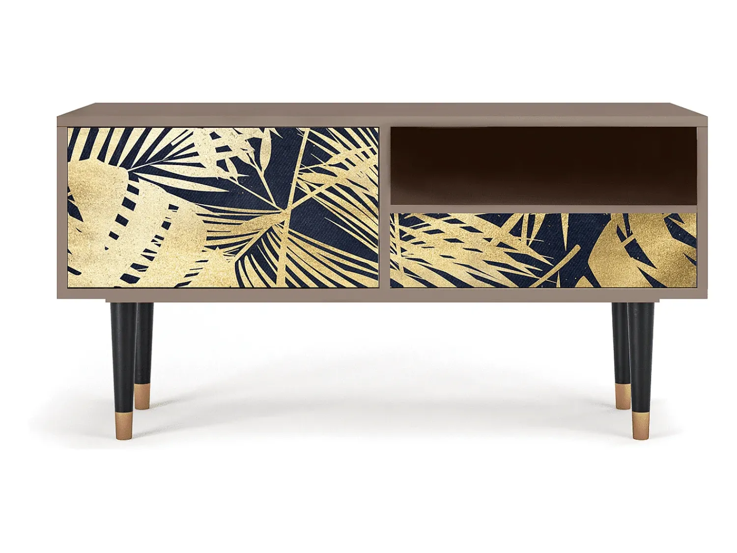 Móvel De Tv* Mueble de TV - 115х59х48 cm - T3 - Jungle Vibes, Latte Bege