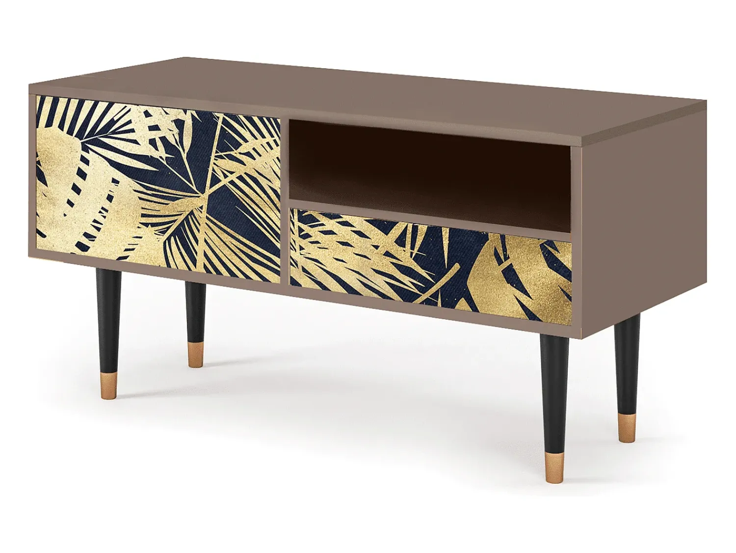 Móvel De Tv* Mueble de TV - 115х59х48 cm - T3 - Jungle Vibes, Latte Bege