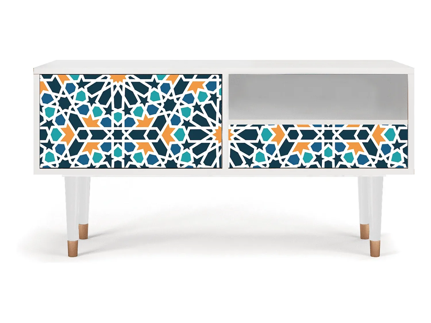 Mueble de TV - 115х59х48 cm - T3 - Kaleidoscope, Branco^ Móvel De Tv