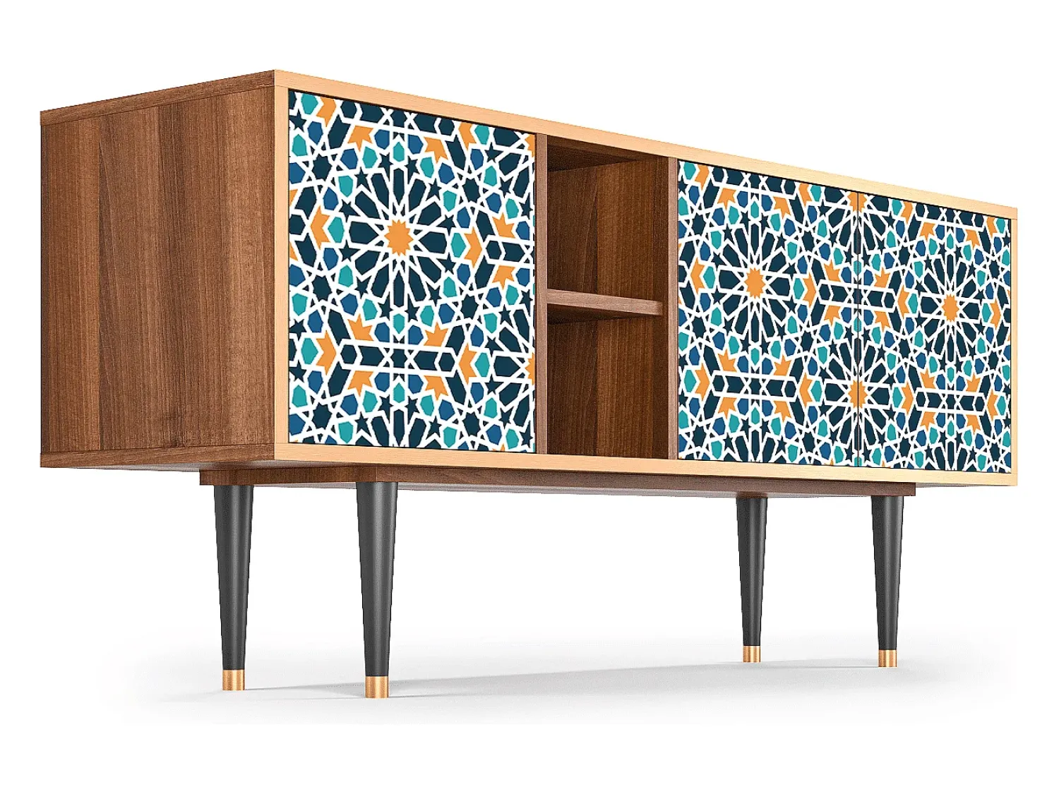 Mueble de TV - 150х69х41 cm - T5 - Kaleidoscope, Nogueira^ Móvel De Tv