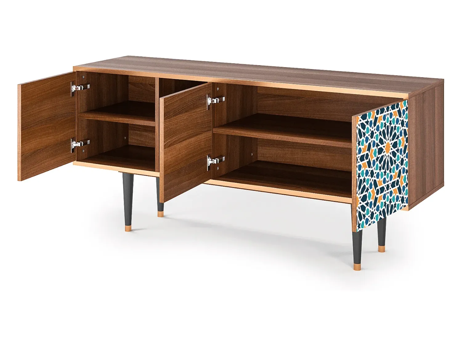 Mueble de TV - 150х69х41 cm - T5 - Kaleidoscope, Nogueira^ Móvel De Tv