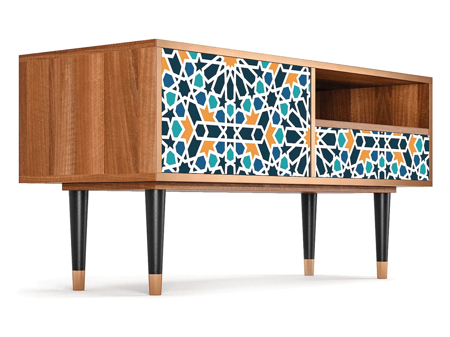 Mueble de TV - 115х59х48 cm - T3 - Kaleidoscope, Nogueira^ Móvel De Tv
