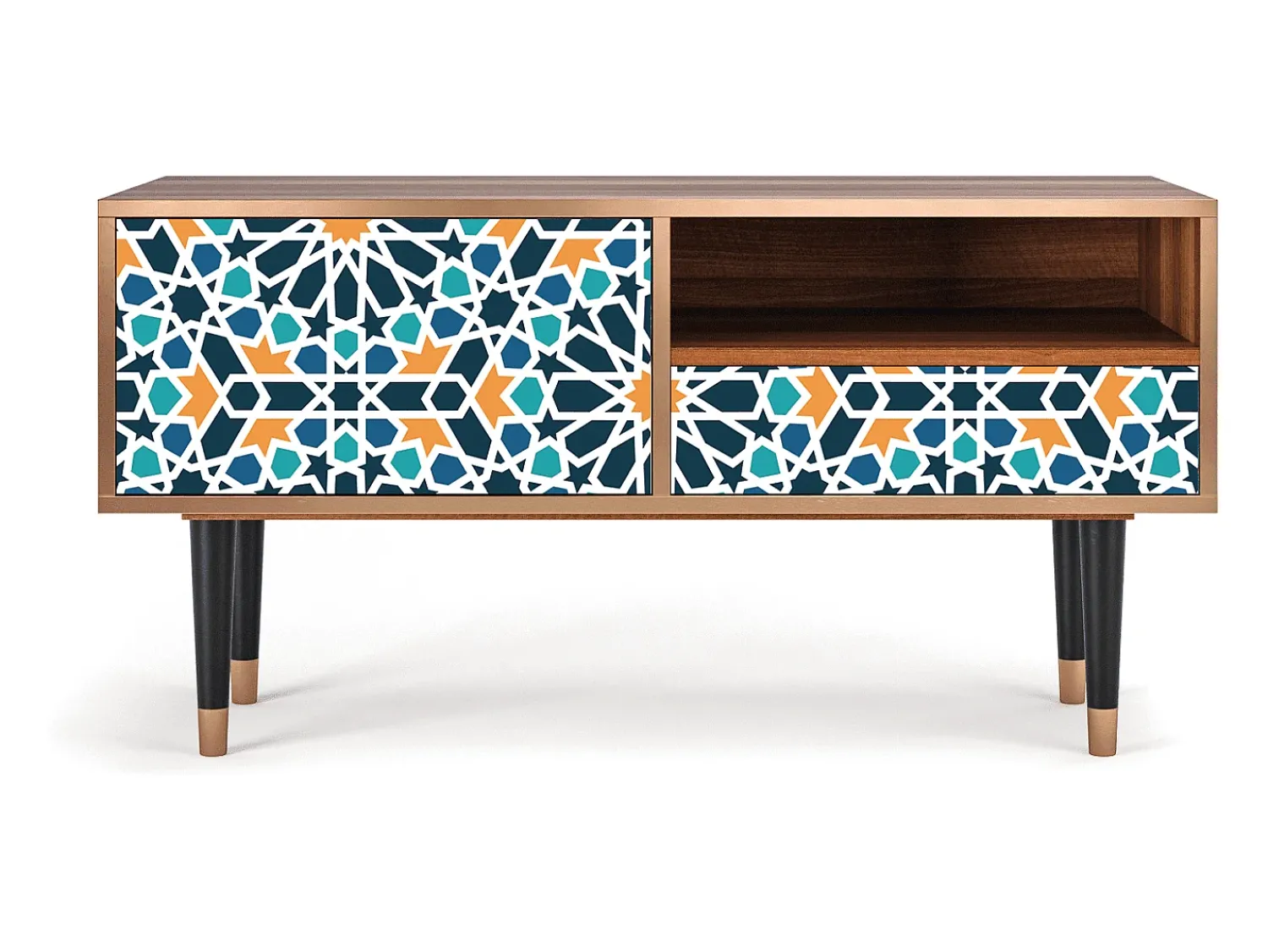 Mueble de TV - 115х59х48 cm - T3 - Kaleidoscope, Nogueira^ Móvel De Tv