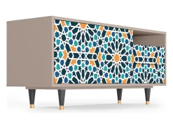 Móvel De Tv* Mueble de TV - 125х56х41 cm - T7 - Kaleidoscope, Latte Bege